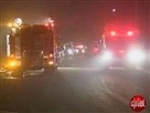 3-alarm fire at Apple