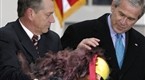 Onion News Network: In Thanksgiving Tradition, Bush Pardons Scooter Libby In Giant Turkey Costume