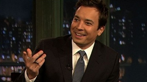Interviews and comedy sketches with new host Jimmy Fallon.