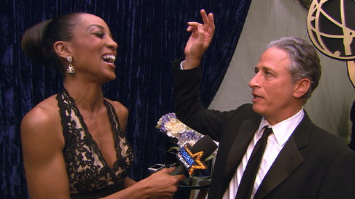 2011 Emmy Awards Backstage: Jon Stewart Happy for 'The Daily Sho Video