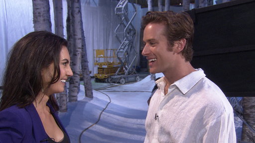 Armie Hammer Talks Working With Julia Roberts & Lily Collins in Video