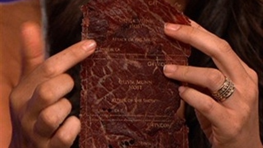 Business Cards Made of Meat