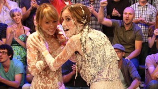 Candace and Sara Wrestle in Oatmeal Video