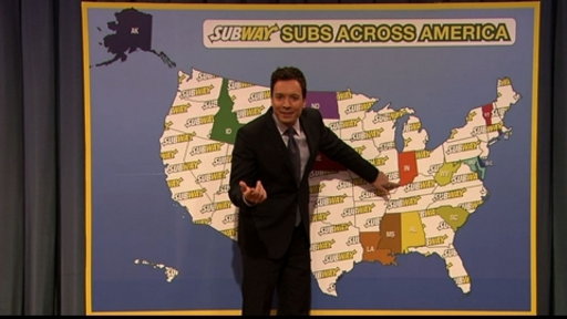 Subway Subs Across America Map