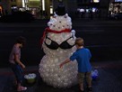 Snowman Made With Breast Implants