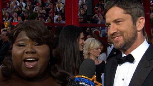2010 Oscars Red Carpet: Gabourey Sidibe Meets Gerard Butler - 'I Video