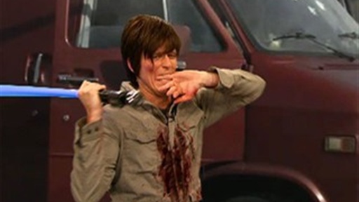 Kevin as Justin Bieber's Stunt Double