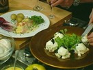 Claude Frank and Poached Salmon With Russian Eggs