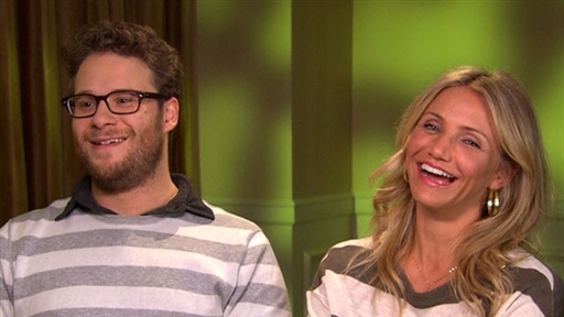 Seth Rogen and Cameron Diaz Laugh It up Over the 'Awesome' 'Gree Video