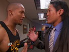 Rookie Byron Saxton approaches his Pro backstage. 
