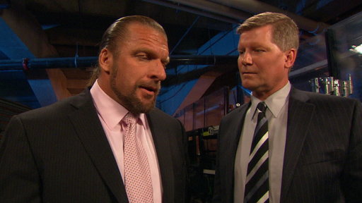 WWE COO Triple H Talks to EVP of Talent Relations, John Laurinai