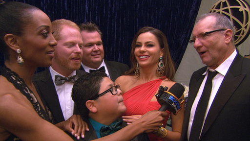 2011 Emmy Awards Backstage: 'Modern Family' Are the Big Winners Video