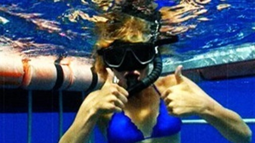 Alison Haislip Swims With Sharks