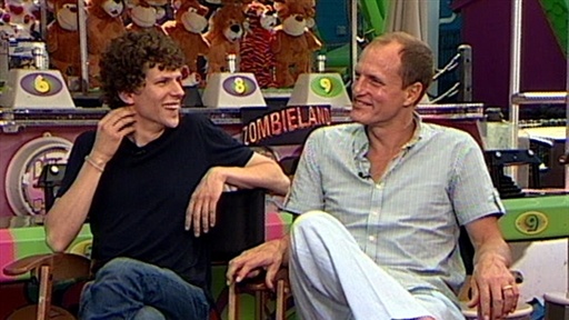 Woody Harrelson and Jesse Eisenberg Have a Blast On 'Zombieland' Video