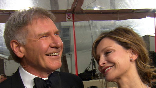 2012 Golden Globes Red Carpet: Harrison Ford & Calista Flockhart Video