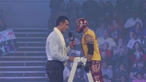 Rey Mysterio and Alberto Del Rio Confront One Another