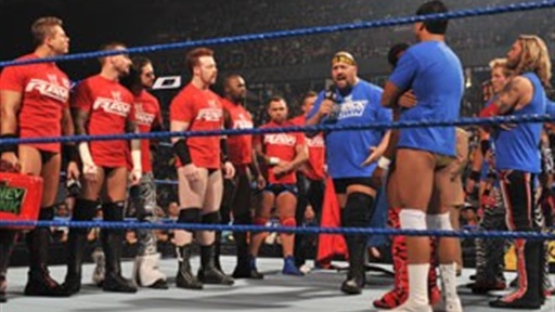 SmackDown Vs. Raw – Six-Man Tag Match.