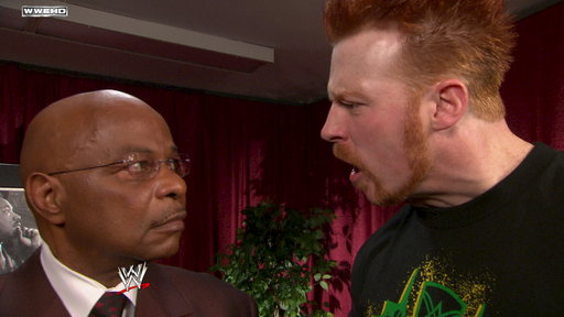 Sheamus confronts SmackDown General Manager Theodore Long
