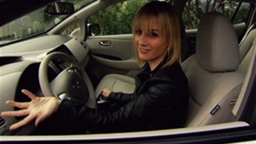 Alison Test Drives the Nissan Leaf