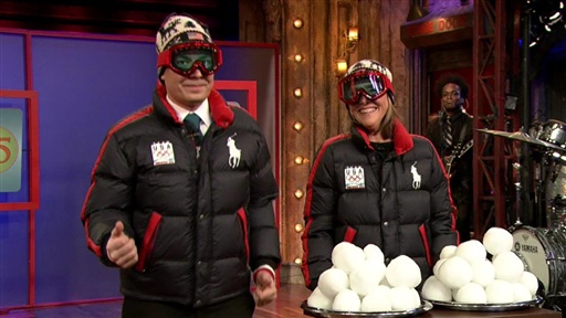 Meredith Vieira Throws Snowballs