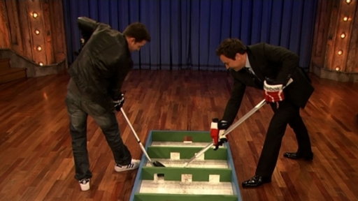 Box Hockey With Mark Wahlberg