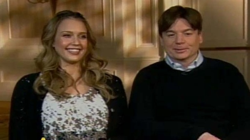 Jessica Alba, Mike Myers on "The Love Guru" Video