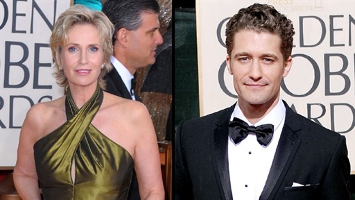 2010 Golden Globes Red Carpet: 'Glee' Part 1, Jane Lynch and Mat Video