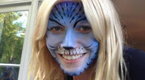 Paltrow in Blue Cat Face Paint