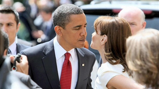 Politicians About to Kiss