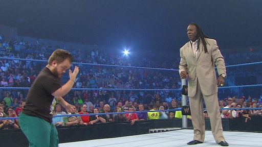 Hornswoggle Greets His Friend Booker T