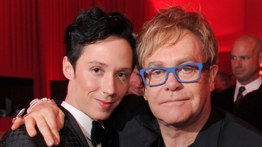 2010 Elton John Oscar Party: Elton John - Johnny Weir Is a 'Hero