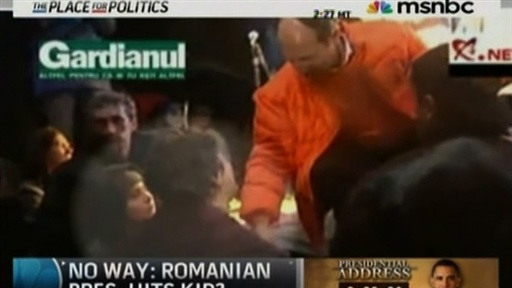 Moment of Zen - Romanian President Hits a Boy