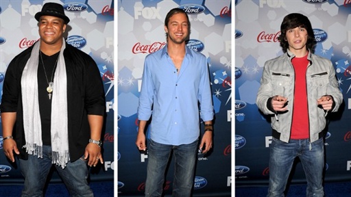 'American Idol' Top 12 Party: Michael Lynche, Casey James & Tim Video