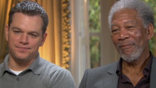 Matt Damon and Morgan Freeman Talk Emotional 'Invictus' Video